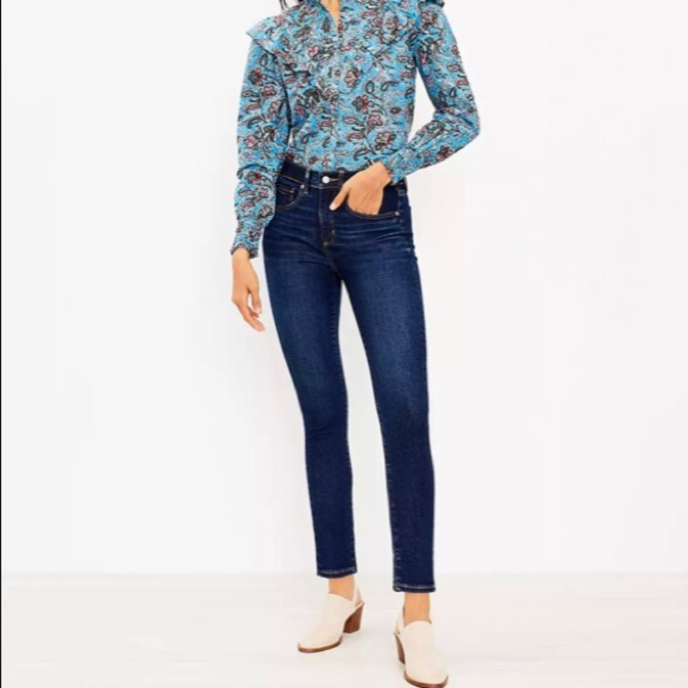 LOFT Modern Mid-rise Skinny Jean in Indigo